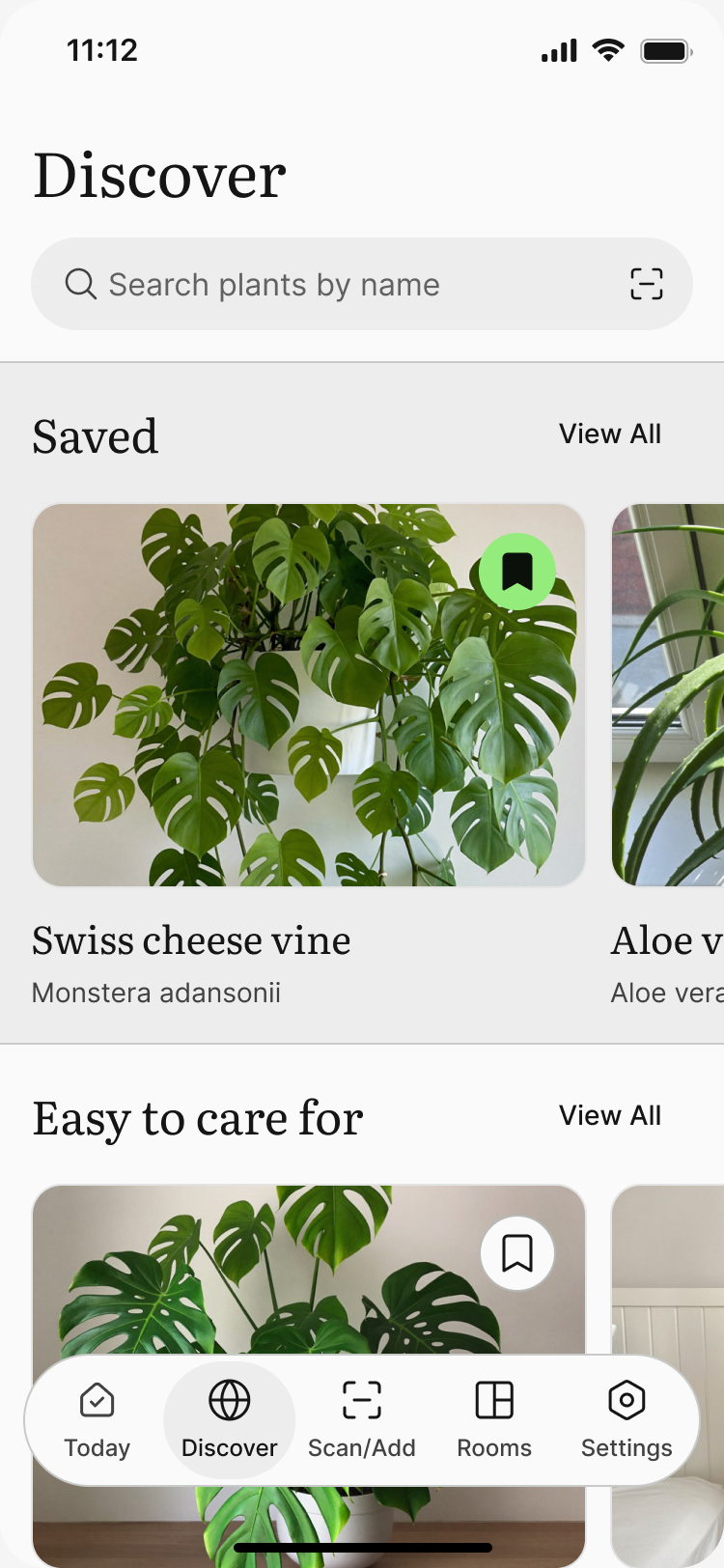 Cultum's Discover screen with plants that are easy to care for and safe around pets